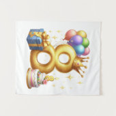 Gouden 8e verjaardag wandkleed (Voorkant (horizontaal))
