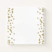 Gouden 90e verjaardag Guestbook Confetti Notitieboek (Achterkant)