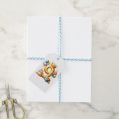 Gouden 9e verjaardag cadeaulabel (Met Touw)
