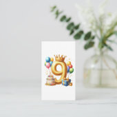 Gouden 9e verjaardag informatiekaartje (Staand voorkant)