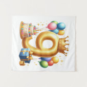 Gouden 9e verjaardag wandkleed (Voorkant (horizontaal))
