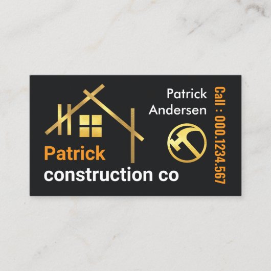 Gouden A-Lijsten dakconstructie Visitekaartje (Voorkant)