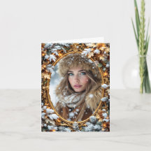 Gouden Aangepaste Afbeelding Winter Frame
