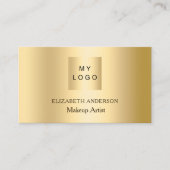 Gouden aangepaste logo Qr-code sociale media Visitekaartje (Voorkant)