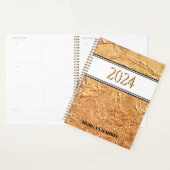 Gouden aangepaste naam 2024 planner (Display)