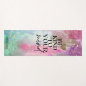 Gouden aangepaste naam motivatie monogram yogamat (Voorkant (horizontaal))