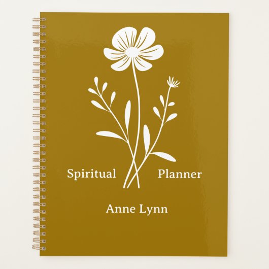 Gouden aangepaste naam Spiritueel Planner (Voorkant)