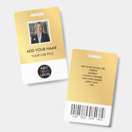 Gouden aangepaste personeelsfoto ID-badge streepje Badge