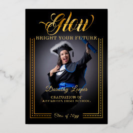 Gouden aanraking Glow uw toekomst Folie Uitnodiging