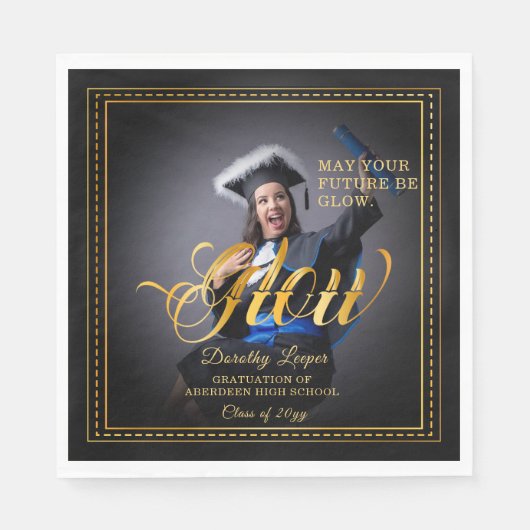 Gouden aanraking Glow uw toekomst. Servet (Voorkant)