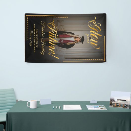 Gouden aanraking Glow uw toekomst Spandoek (Beurs)