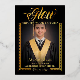 Gouden aanraking Laat je toekomst stralen Folie Uitnodiging