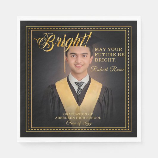 Gouden aanraking Verheldert je toekomst. Servet (Voorkant)