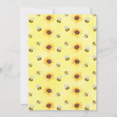 Gouden Aantal Zonnebloemen Bijen Eerste Dag van de Kaart (Achterkant)