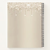 Gouden Aardbei Glitter druipt confectie snoep Notitieboek (Achterkant)