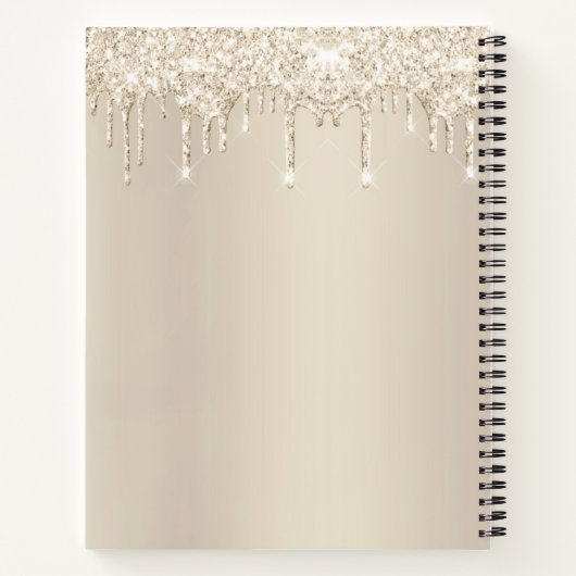 Gouden Aardbei Glitter druipt confectie snoep Notitieboek (Achterkant)