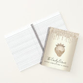 Gouden Aardbei Glitter druipt confectie snoep Notitieboek (Binnen)