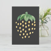Gouden Aardbei Patroon Kaart (Staand voorkant)