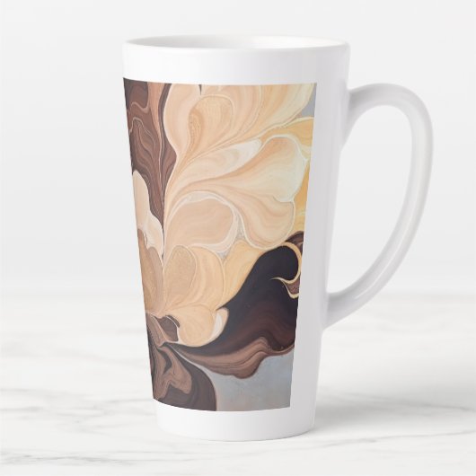 Gouden Aardbloei Latte Mok (Rechts)