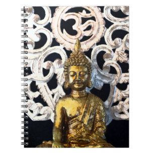 Gouden Aarde Boeddha OM Aum Mantra Ajna-meditatie Notitieboek