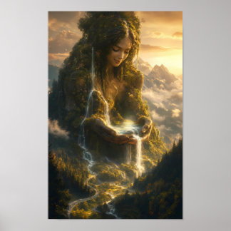 Gouden Aarde Geest van Stille Verwondering Poster