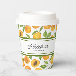 Gouden abrikozenstrepen  papieren bekers