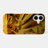 gouden abstract iPhone 16 hoesje (Achterkant horizontaal)