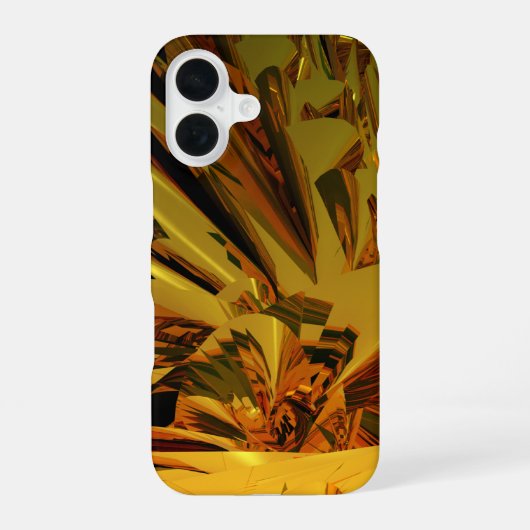 gouden abstract iPhone 16 hoesje (Achterkant)