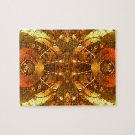 Gouden Abstract Legpuzzel (Horizontaal)