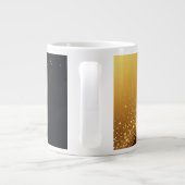Gouden Abstract Luxe Achtergrond Grote Koffiekop (Achterkant)