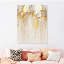 Gouden Abstract Luxe Acryl Wandkunst Tegels