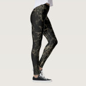 Gouden abstract marmeren textuur leggings (Rechts)