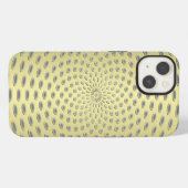 Gouden abstract ontwerp iPhone hoesje (Achterkant horizontaal)
