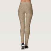 Gouden Abstract Taupe Leggings (Achterkant)