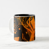 gouden abstract tweekleurige koffiemok (Voorkant links)