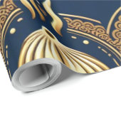 Gouden abstracte artvector cadeaupapier (Rol Hoek)