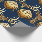 Gouden abstracte artvector cadeaupapier (Hoek)