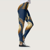 Gouden abstracte artvector leggings (Rechts)