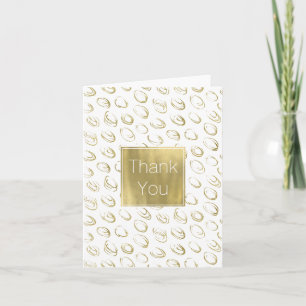 Gouden Abstracte Cirkels Dank u Bedankkaart