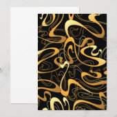 Gouden Abstracte Draai Patronen Kaart (Voorkant / Achterkant)