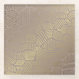 Gouden abstracte, elegante  achtergrond. glazen onderzetter