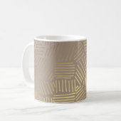 Gouden abstracte, elegante achtergrond. koffiemok (Voorkant links)