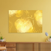 Gouden Abstracte Elegante Ingepakte Canva Art Canvas Afdruk (Insitu (Woonkamer))