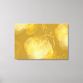 Gouden Abstracte Elegante Ingepakte Canva Art Canvas Afdruk (Voorkant)