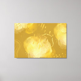 Gouden Abstracte Elegante Ingepakte Canva Art Canvas Afdruk