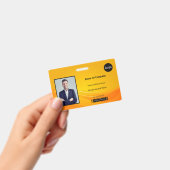 Gouden Abstracte Foto Identificatie ID Badge (Handheld)