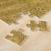 Gouden abstracte geometrische kunst legpuzzel (Zijkant)