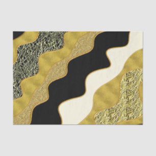Gouden Abstracte Golf Moderne Glamour Trendsettend Tissuepapier
