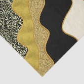 Gouden Abstracte Golf Moderne Glamour Trendsettend Tissuepapier (Detail)