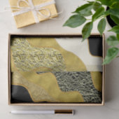 Gouden Abstracte Golf Moderne Glamour Trendsettend Tissuepapier (Geschenk)